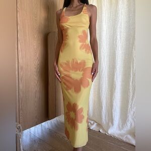 Hello Molly Amber Splendour Mesh Maxi Dress – Yellow